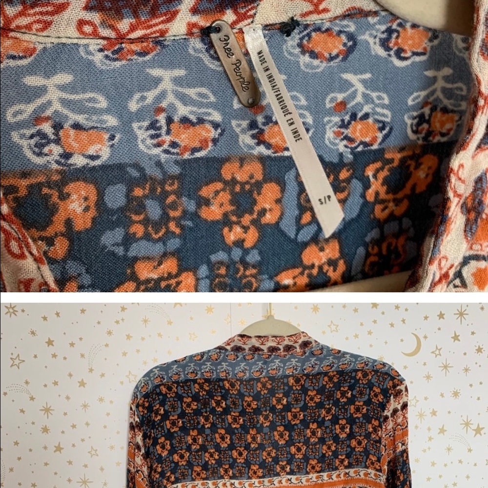 Free People | Caravan Patchwork Buttoned Blouse - image 4